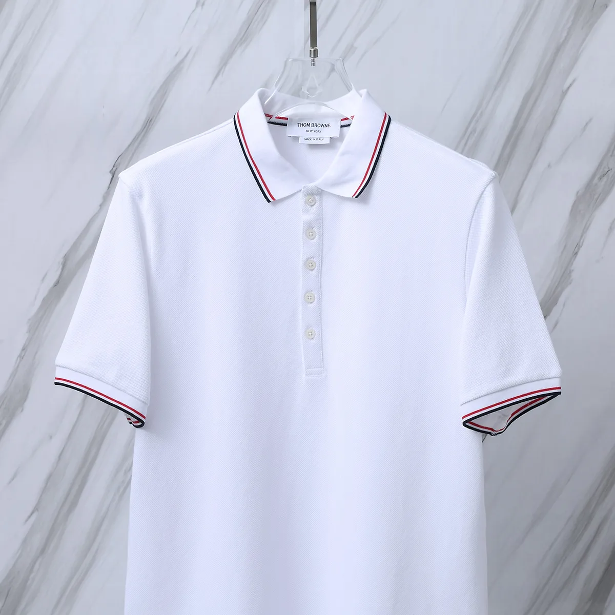 ：T 029（TB POLO ） THOM BROWNE TB 260 POLO 260 Authentic Factory Quality Same Style + Authentic Size：0/1/2/3/4 ：White/Black/Navy Blue/Gray